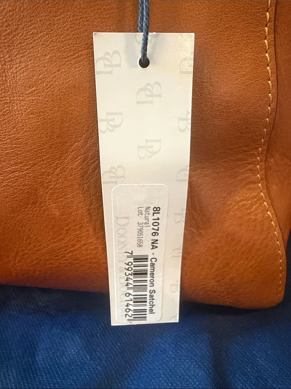 NWT Dooney & Bourke Florentine Cameron Satchel in Natural with Crossbody Strap